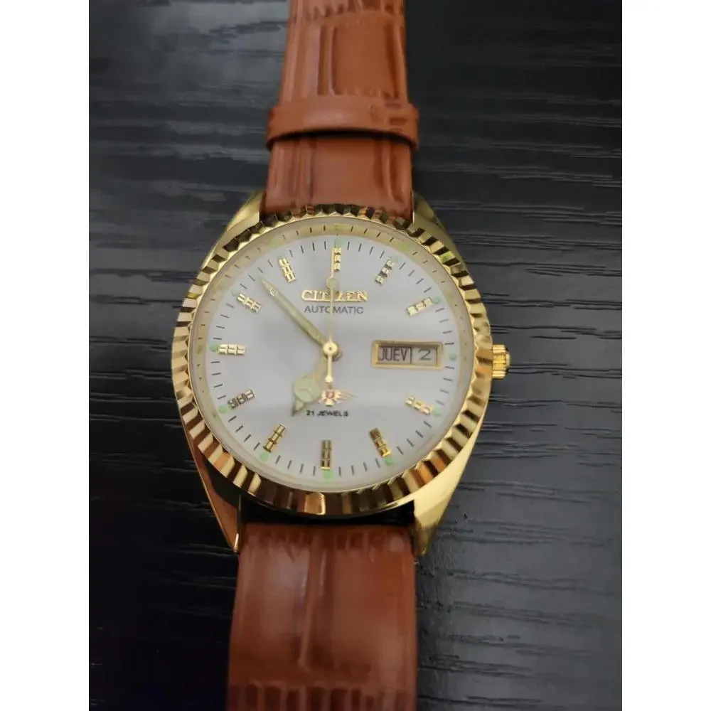 RARE‎ Pristine Vintage Citizen Eagle 7 Men's Automatic Leather Watch